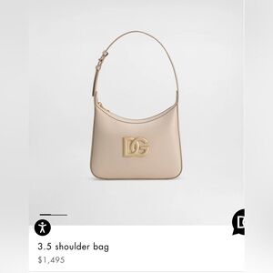 Dolce & Gabbana Beige Shoulder Bag with Gold Accent